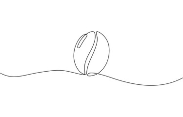 Obraz premium Continuous single line coffee bean pattern. Whole healthy organic coffee bean, Minimalist continuous one line drawing of coffee beans. Elegant and modern design, for coffee.
