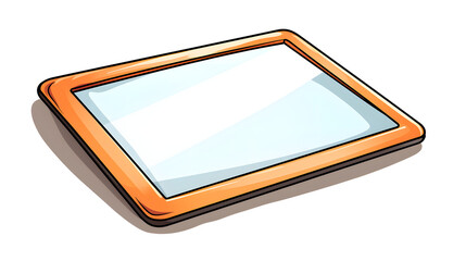 Professional Cartoon Computer Tablet Vector Illustration for Graphic Design Projects