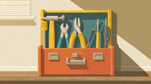 Organized toolbox filled with various tools (1)