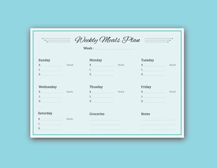Weekly Meals Planner