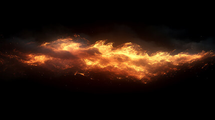 Naklejka premium Huge Hot Real Flames Fire