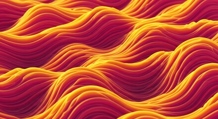 Abstract Red and Orange Wave Pattern Swirling 3D Render Dynamic Background Texture
