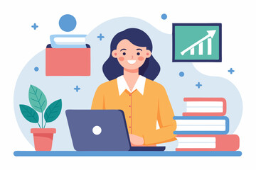 online teacher vector illustration 