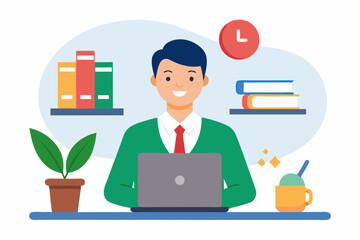 online teacher vector illustration 