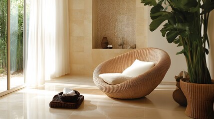 Stylish spa furniture and decorative accessories
