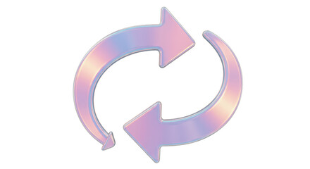 Isolated Circular Arrows Representing Recycling Process