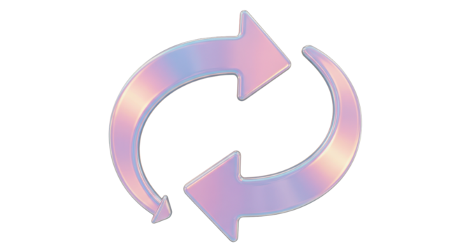 Isolated Circular Arrows Representing Recycling Process