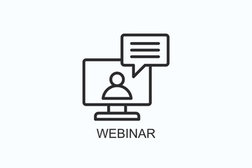 Webinar Icon Or Logo Isolated Vector Illustration