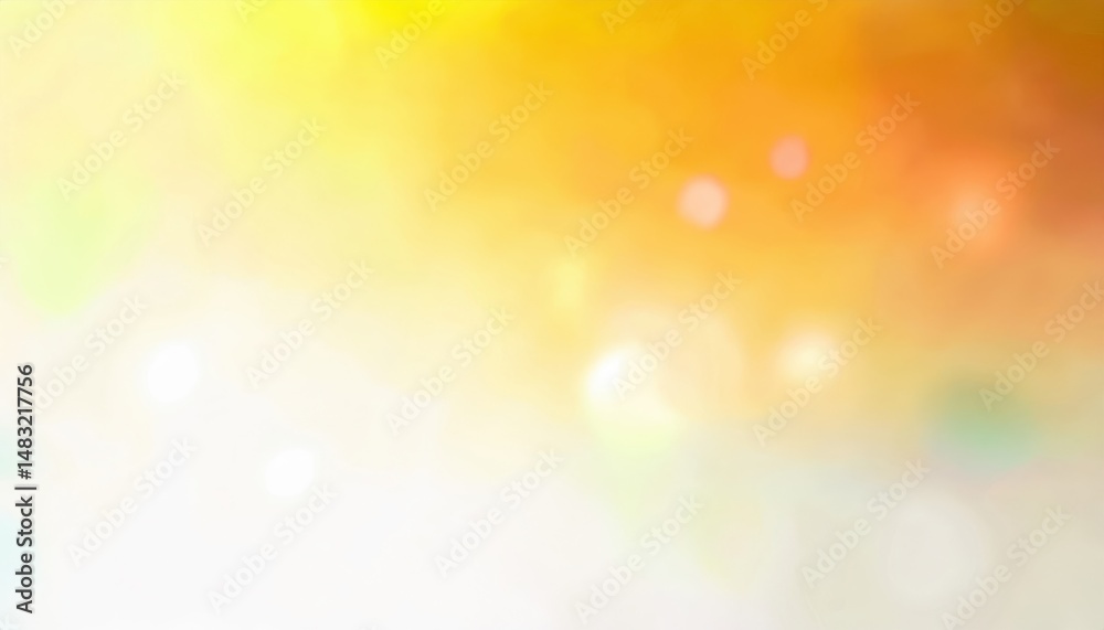 Poster warm golden orange bokeh light background for web design, branding, or print media with soft gradients and ethereal glow

