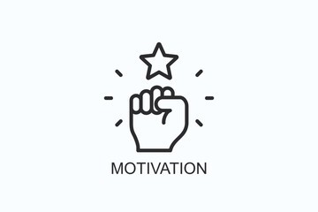 Motivation Icon Or Logo Isolated Vector Illustration