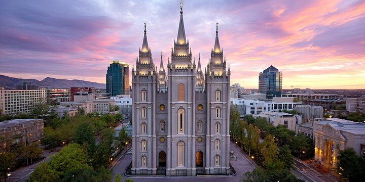 photo of mormon temple 