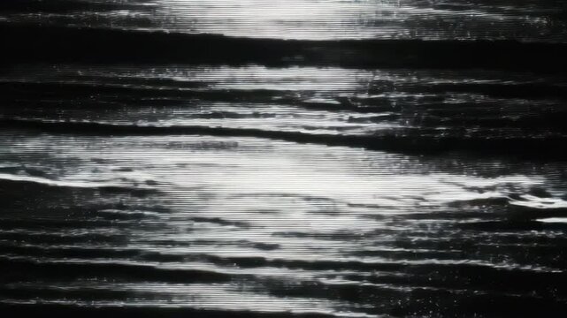 Abstract art conveys light and shadow through horizontal lines, creating a contemporary textured pattern