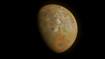 Io – High-Resolution Image of Jupiter’s Volcanically Active Moon