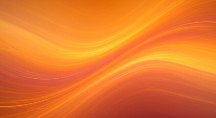 Abstract Orange and Yellow Swirling Lines Background Texture Warm Energetic Design