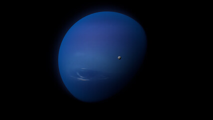 Neptune and Triton – High-Resolution Image of the Ice Giant and Its Largest Moon



