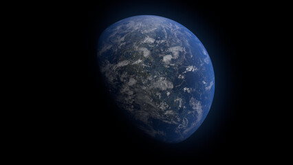 Terraformed Moon – High-Resolution Concept Art of a Habitable Lunar Surface