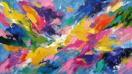 Abstract explosion of vibrant colors