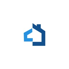 Simple real estate vector logo design