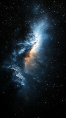 Fototapeta premium Celestial explosion of colors in deep space showcasing a stunning nebula surrounded by countless stars