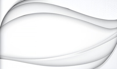 Abstract white and gray layered wavy background design with subtle shadow effects for modern presentation