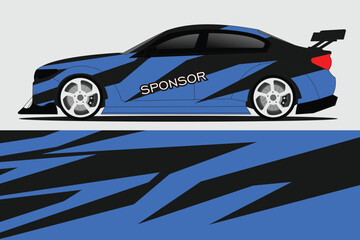 Obraz premium Racing car illustration with dynamic design elements