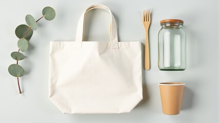Zero Waste Lifestyle Products, Flat Lay