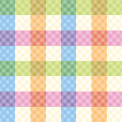 colorful Gingham seamless pattern. cross check stripes, tartan texture for spring picnic table cloth, shirts, plaid, clothes, dresses, blankets, paper. vector checkered summer