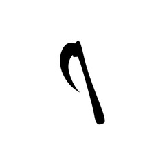 Scythe silhouette icon 