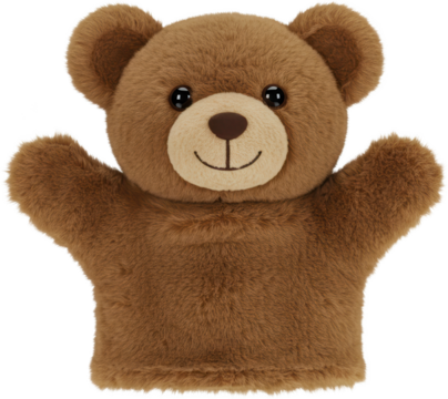 Adorable Brown Teddy Bear Puppet Soft Plush Toy Child s Plaything Hand Puppet for Kids