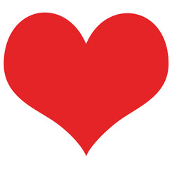 Cute cartoon hand drawn vector Heart Red Icon Symbol.