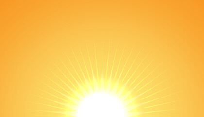 Stunning abstract sunrise background featuring a glowing sunburst against a vivid orange sky perfect for summer themes nature concepts travel ads wellness designs and digital presentations © Shams Sumon