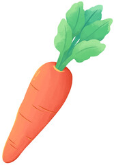 carrot with leaves illustration. Perfect for food and vegetable theme 