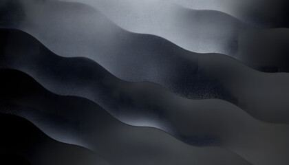 Obraz premium Dark Metallic Wall Textured Surface with Fine, Subtle Wave Patterns and Gradient Highlights. Perfect for Industrial Design, Technology Themed Backdrops, Digital Artwork, and Modern Website Layouts
