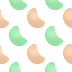 seamless pattern with green and cream 