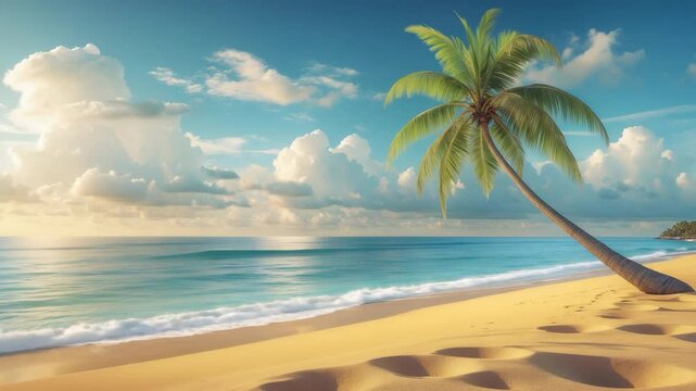Palm tree on the beach