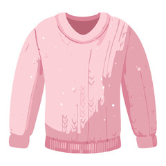 Obraz premium vector illustration of a pink sweater