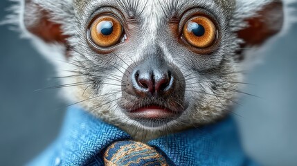 Obraz premium Curious lemur portrait
