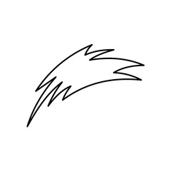 Outline Lightning Bolt Icon. Vector Illustration