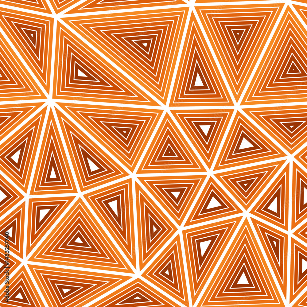 Poster triangles vector pattern. big shape size. multiple repeated inner triangles. single color tone style