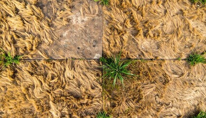 Grama seca e mal cuidada