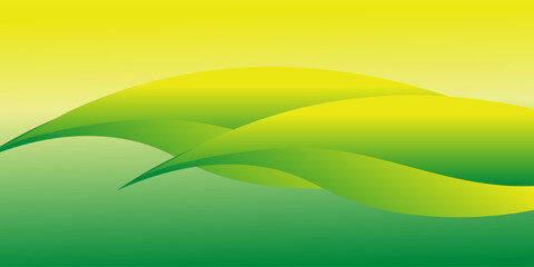 Obraz premium Abstract Blurry Green Yellow Wavy Background Design, Fresh Stylish Green Yellow Background Template Vector . Modern trendy design