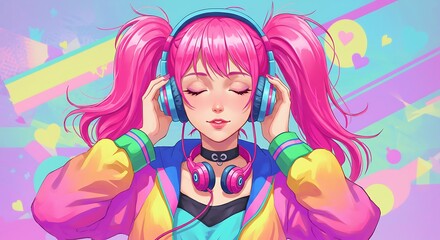 Synthwave Dreams: Digital Art in Vibrant Hues