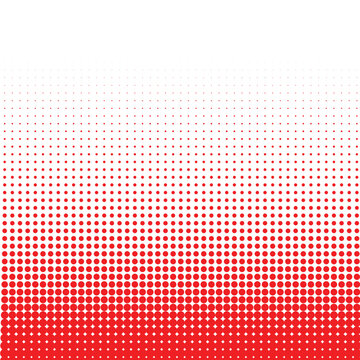 red halftone dots background