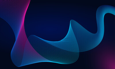 Futuristic mesh flow pattern on gradient dark background