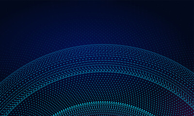 Futuristic digital abstract background with wavy mesh lines