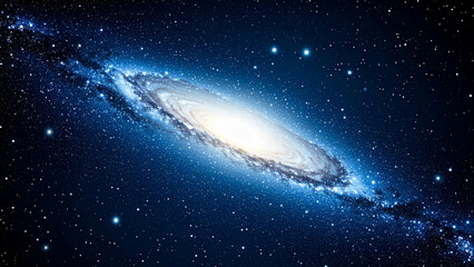 Dark Galaxy with Twinkling Stars and Dust