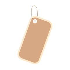Blank Paper Tag Label. Hanging Price or Gift Tag Vector Illustration