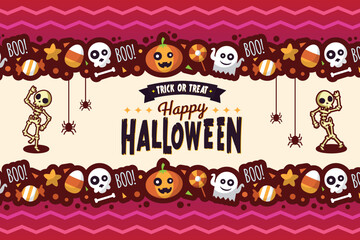 Greeting Cart Happy Halloween Background