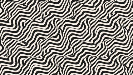 Fototapeta premium Boho Tropics, Artistic Abstract Seamless Pattern in Vector Style