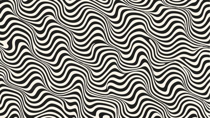 Elegant Tropics, Seamless Abstract Line Art in Vector Tropical Design